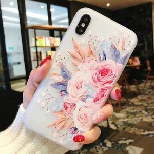 Flower Silicon Phone Case For iPhone 5 6 7 8 X